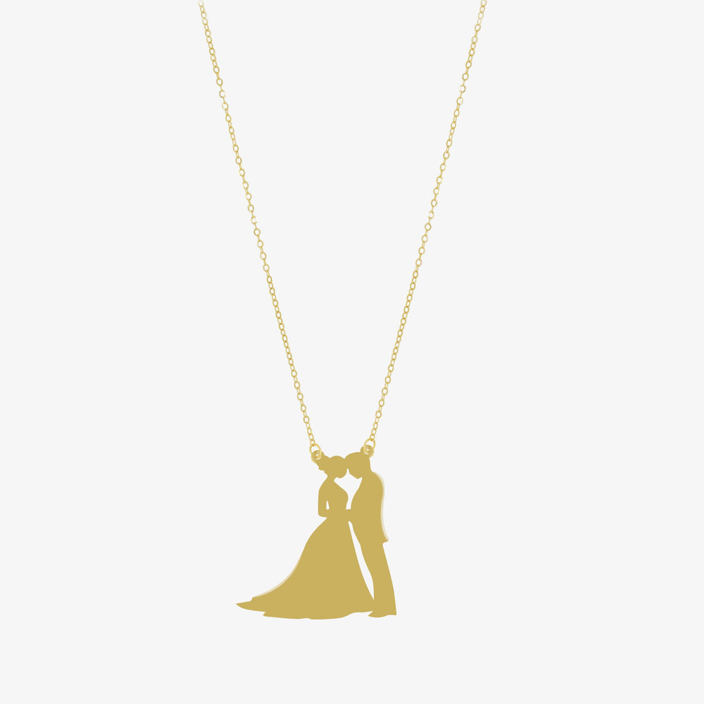 18k Gold Eternal Wedding Band Necklace