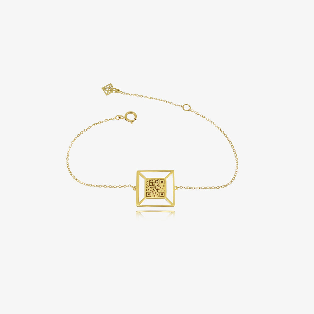 Bracelet Cubic QR En Or 18K