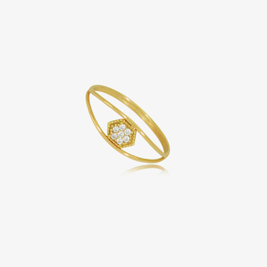 Bague Cristal en Or 18K