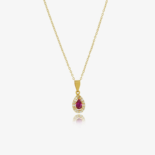 Collier Goûte (Rouge) en Or 18K